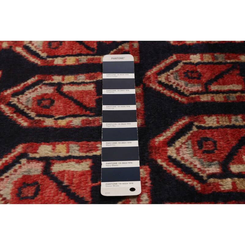 ECARPETGALLERY Hand-knotted Andelz Navy, Red Wool Rug - 4'6 x 7'4