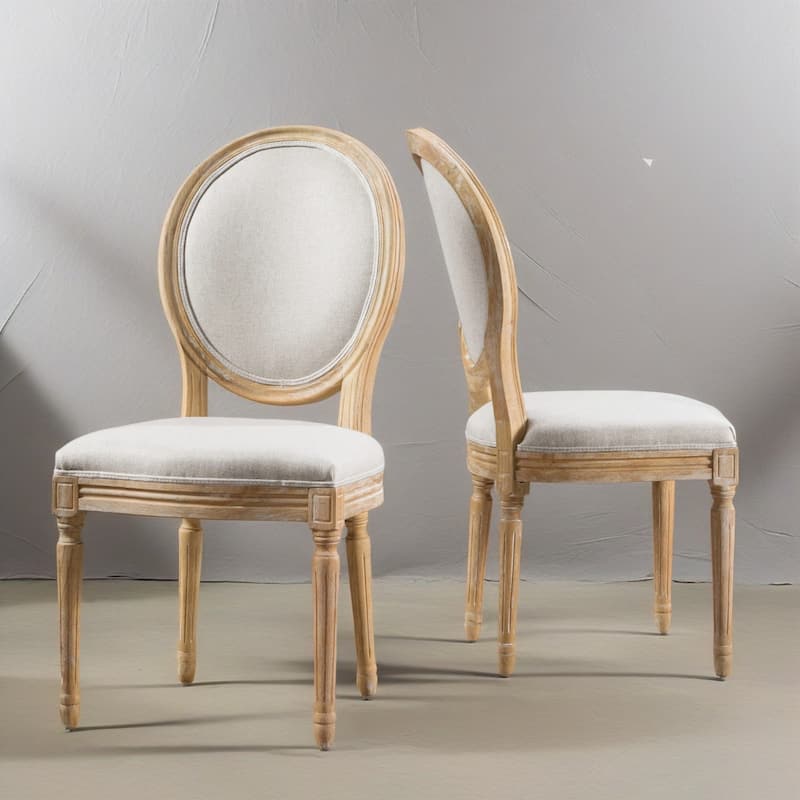 Anele French Country Upholstered Dining Chairs (Set of 2) by GDFStudio