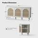 preview thumbnail 19 of 35, Ulysses Farmhouse 56"W Storage 3-Door Rattan Sideboard with Adjustable Shelves by HULALA HOME