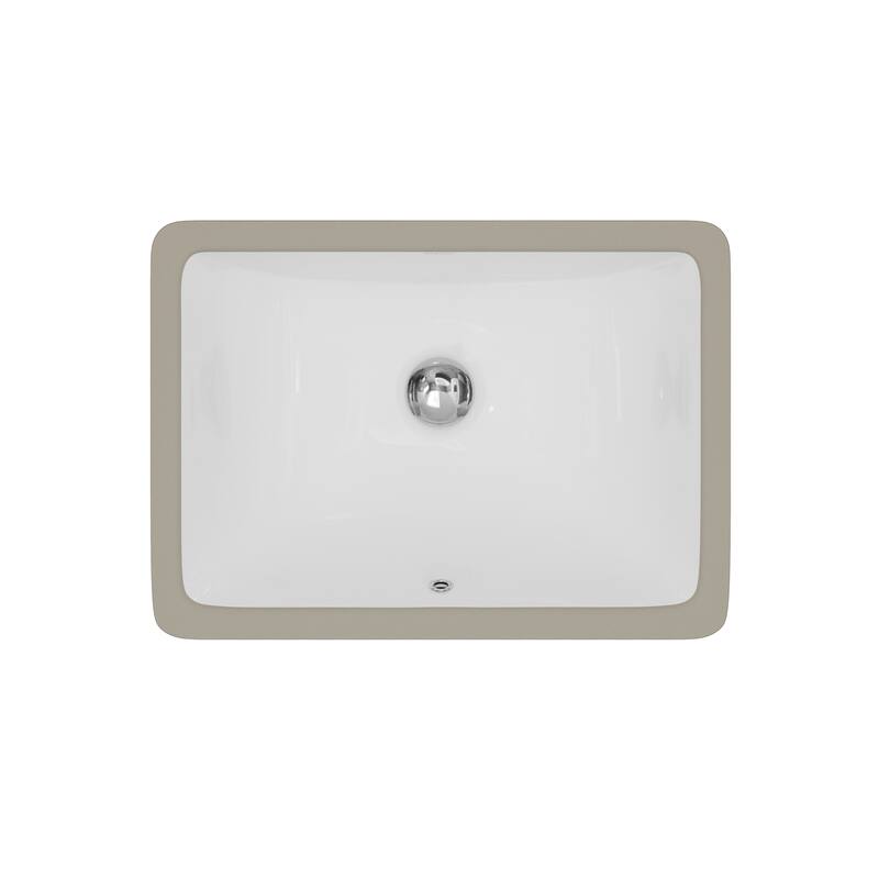 Karran 18" Undermount Vitreous China Bathroom Sink In White