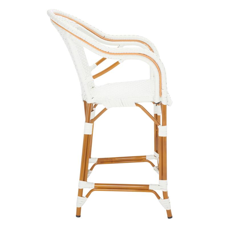 SAFAVIEH Charlize Outdoor Bistro 26-inch Counter Stool with Arms - 23Wx26Dx43H