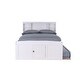 preview thumbnail 4 of 6, OS Home and Office Solid Pine Full Sized Captains Bookcase Bed with 3 spacious drawers and a Twin Trundle in Casual White