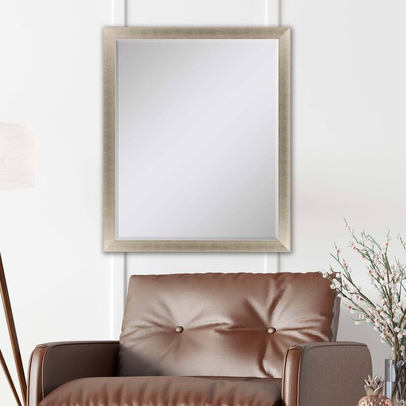 HomeRoots 33" Gold Accent Mirror - 27.00 in. x 33.00 in. x 2.00 in.