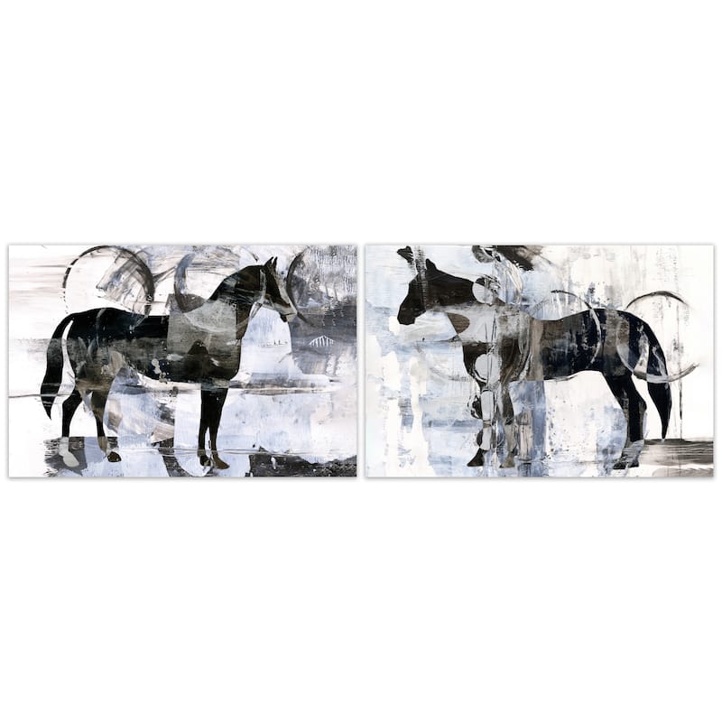 Empire Art Direct Equestrian Essence Horse Printed Tempered Glass Wall Art - Multi-Color