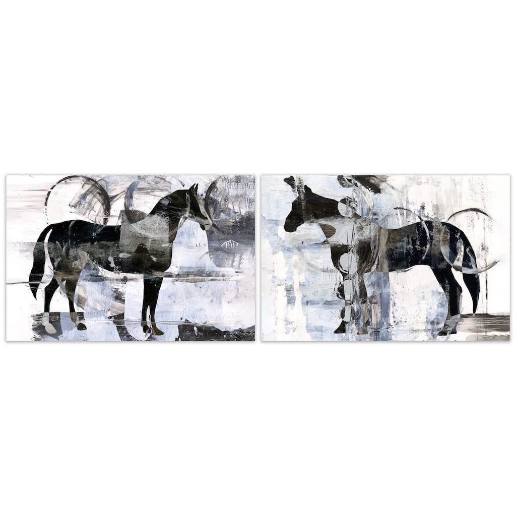 Empire Art Direct Equestrian Essence Horse Printed Tempered Glass Wall Art - Multi-Color