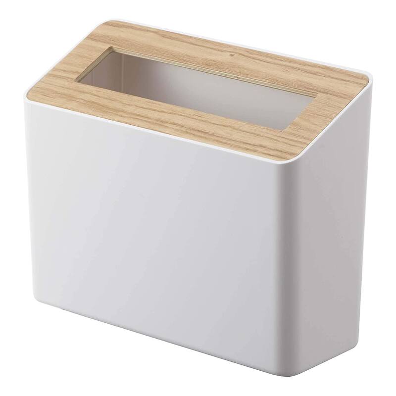 Yamazaki Home Countertop Waste Bin, ABS Plastic, 0.45 gallons, 1.7 liters, Lid - Ash
