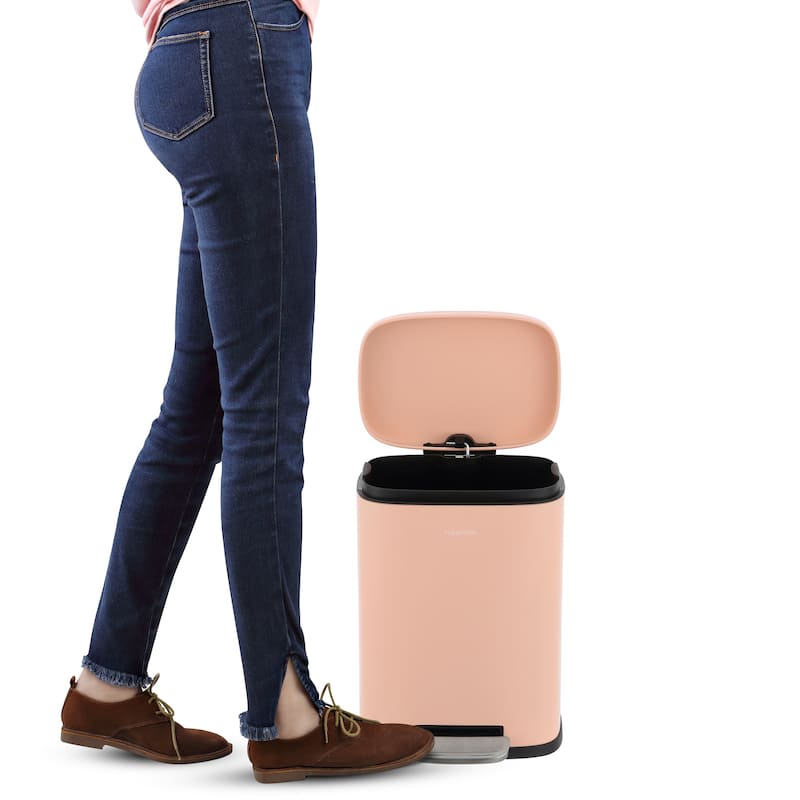 happimess 13-Gallon Trash Can with Soft-Close Lid and FREE Mini Trash Can