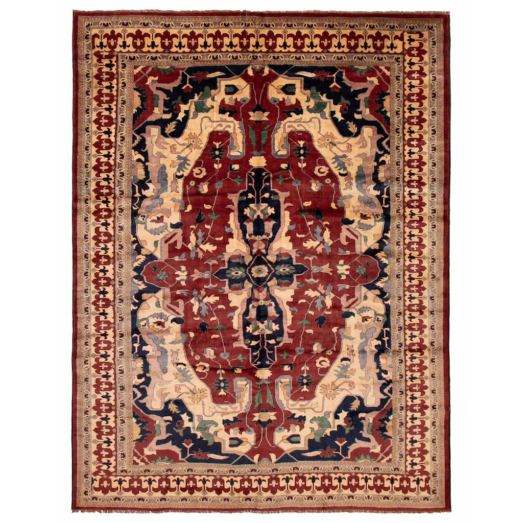 ECARPETGALLERY Hand-knotted Finest Kargahi Red Wool Rug - 10'2 x 13'1