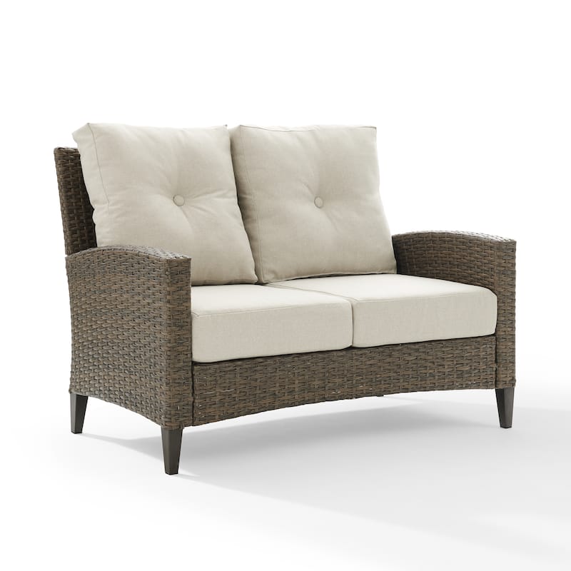 Rockport Outdoor Wicker High Back Loveseat - 67"W x 28"D x 37.5"H