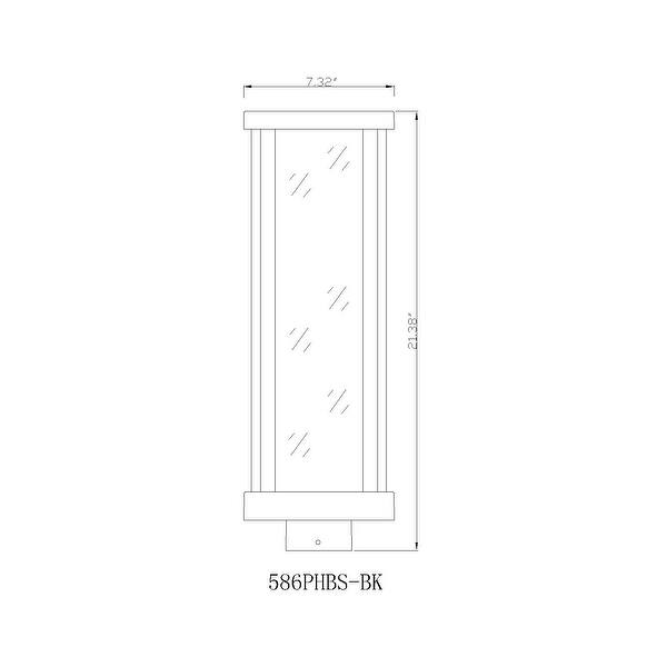 Glenwood 1 Light Outdoor Post Mount Fixture - Black