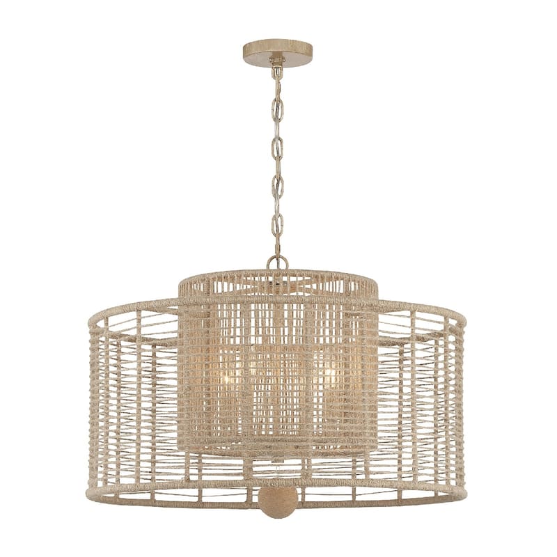 Jayna 4 Light Burnished Silver Chandelier - 25'' W x 16.5'' H