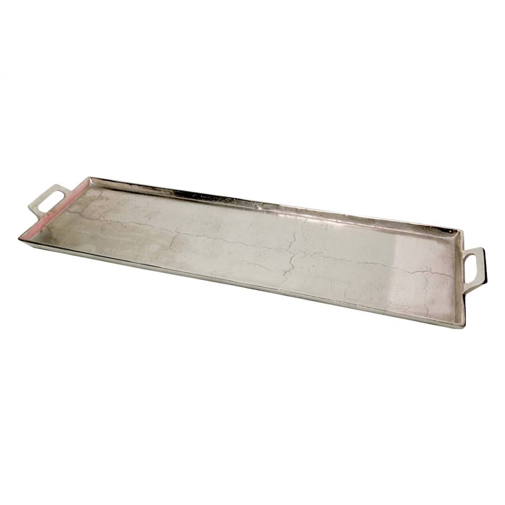 Alum. Tray w/Handles 10x34" - Raw Alum. - RAW NICKEL