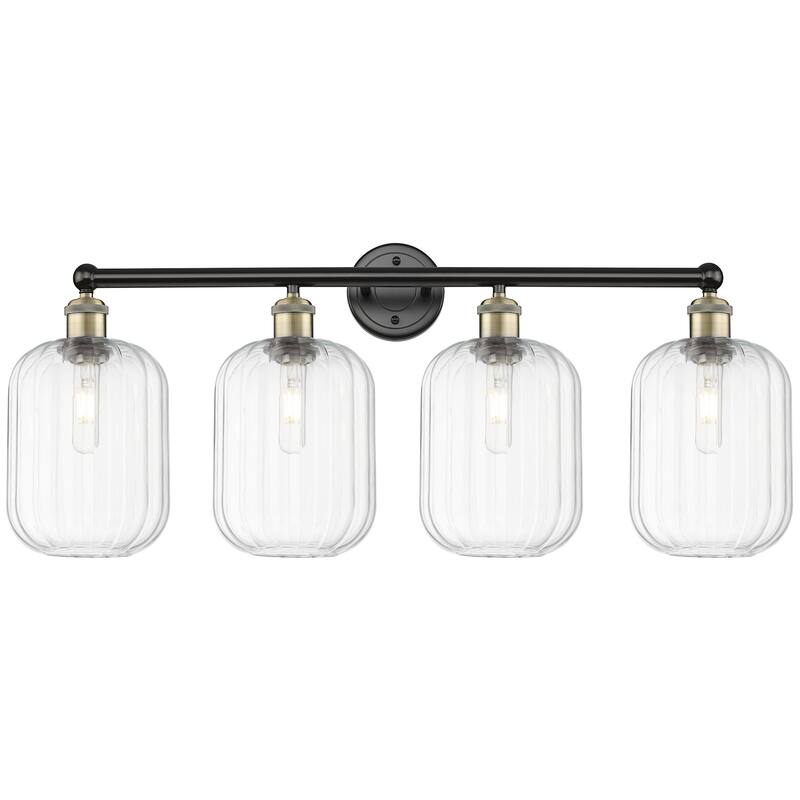 Innovations Lighting 616-4W-14-34 Preston Vanity Preston 4 Light 34" - Black Antique Brass / Clear
