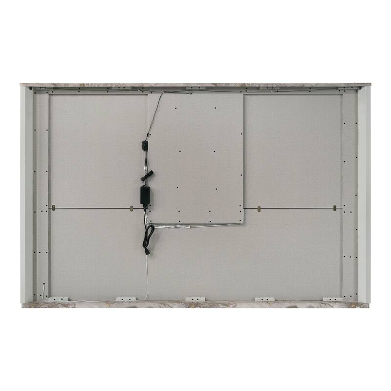 Furniture of America Sherri Modern 2-Piece Light Grey Solid Wood Kids Platform Bedroom Set with LED