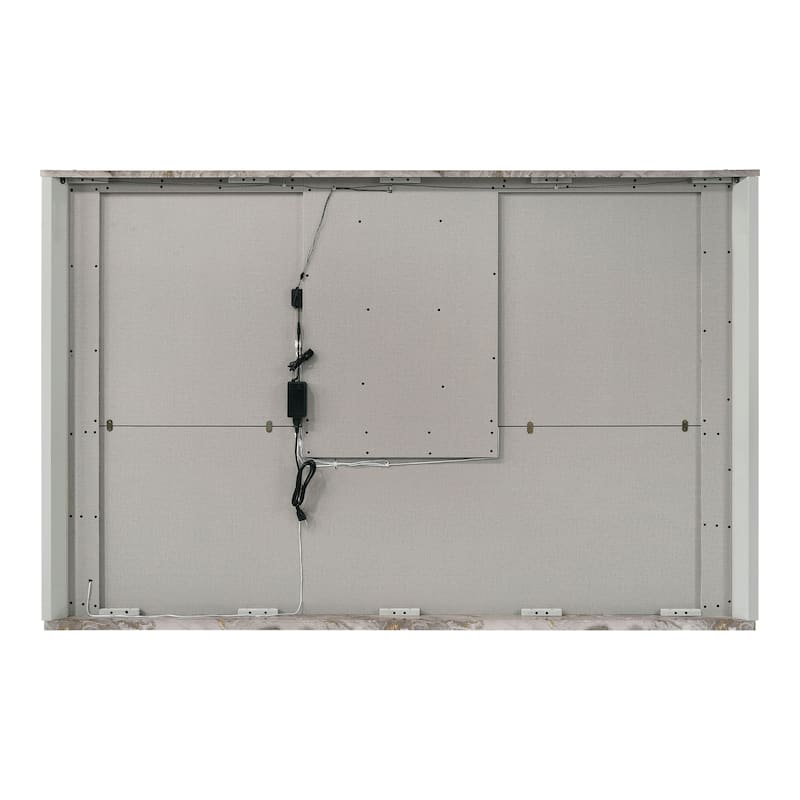 Furniture of America Sherri Modern 5-Piece Light Grey Solid Wood Kids Platform Bedroom Set with LED