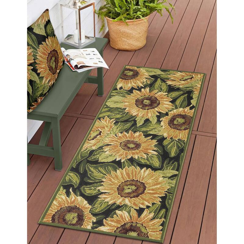 Liora Manne Esencia Sunflowers Indoor/Outdoor Mat