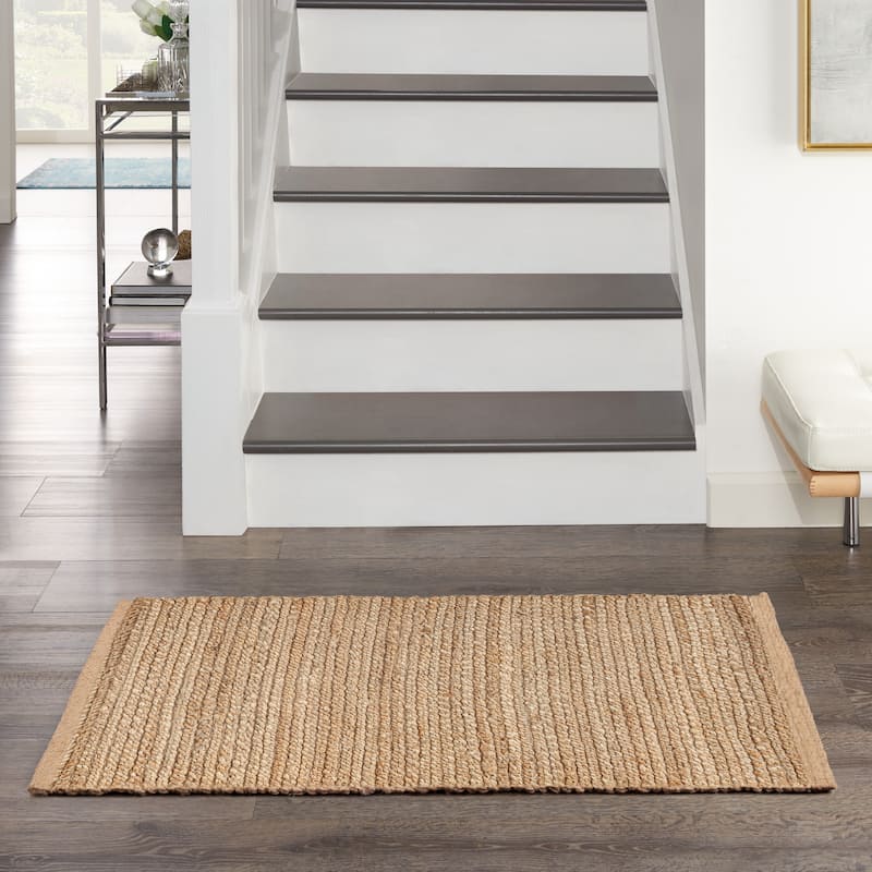Nourison Natural Jute Indoor only Solid Area Rug
