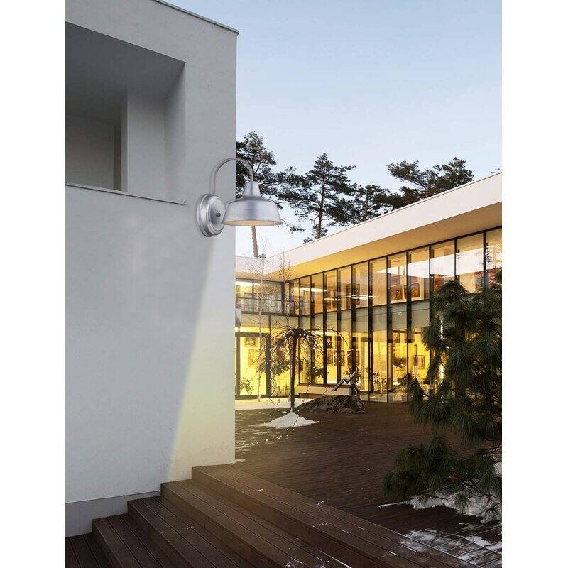 1-Light Outdoor Barn Light With Galvanized finish - 8.35"x10.65"x11"