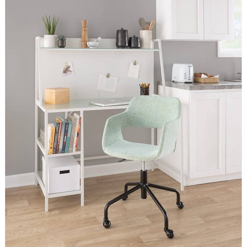 Contemporary Adjustable Office Chair with Ergonomic Design and Premium Faux Leather Upholstery
