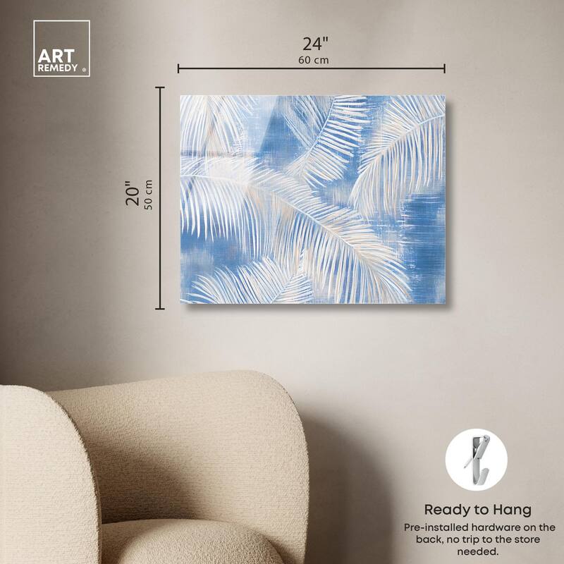 Sky Palm Silhouettes Acrylic by Art Remedy, Ready to Hang