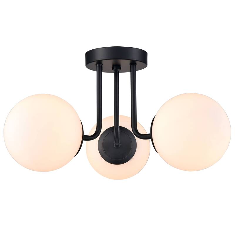 Tiber Modern Globe Semi-Flush Mount Ceiling Light - 3 Light & 6-Light