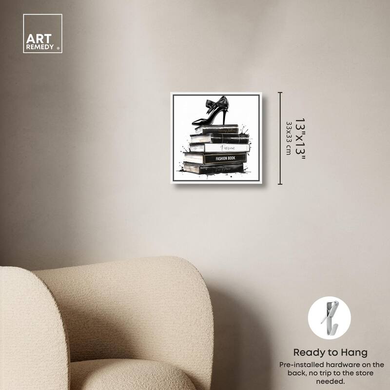 Classic Book Stack Canvas by Art Remedy