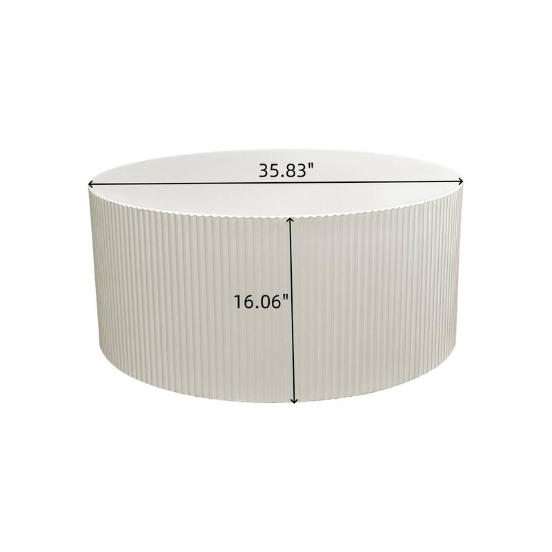 Drum Circle Minimalist Wave Stripe Coffee Table