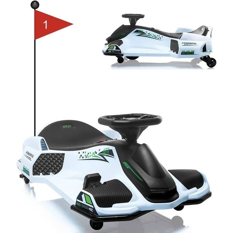 Electric Go Kart for Kids - White