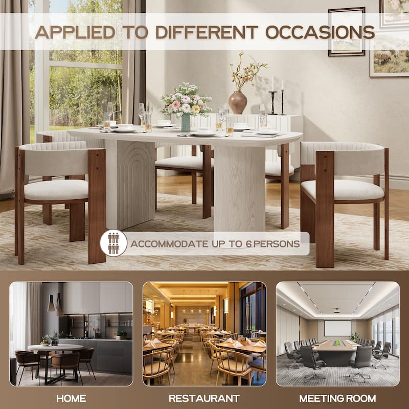 Clihome Wood Large Accent Dining Table(only table)