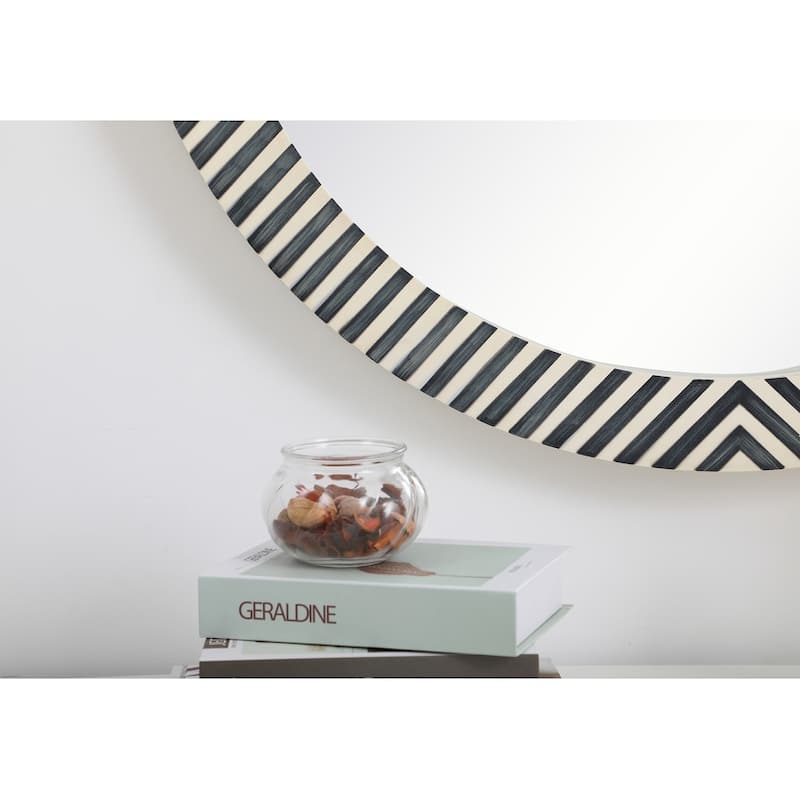 Carson Carrington Labben Round Chevron Mirror