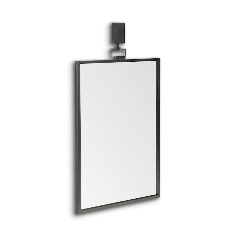 HomeRoots 44" Gunmetal Metal Framed Accent Mirror - 24.8L x 1.2W x 43.8H