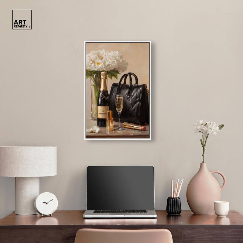 Cheers to Lovely Glam Canvas by Art Remedy