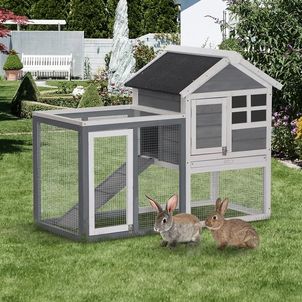 Wayfair Rabbit Hutch PawHut Rabbit Hutch, Tier Bunny House With