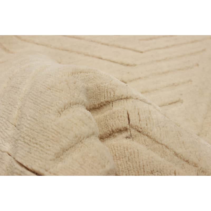 Kashkuli Gabbeh Cream Rug 4'0" x 4'0" - 4'0 x 4'0