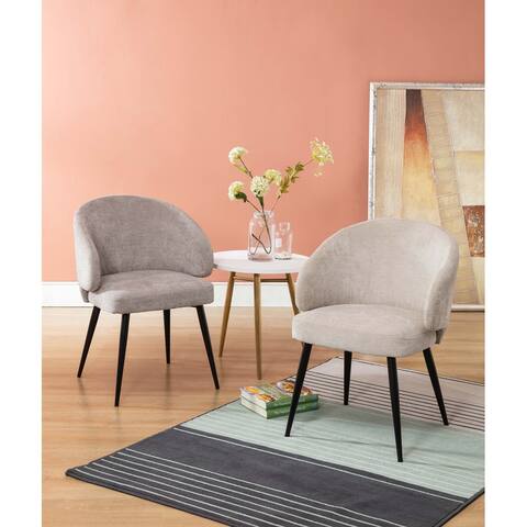 Porthos Home Dana Dining Chair, Suede Upholstery and Iron Legs
