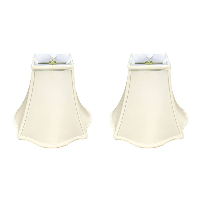 Royal Designs Fancy Square Bell Basic Lamp Shade, Eggshell, 4x10x8.5