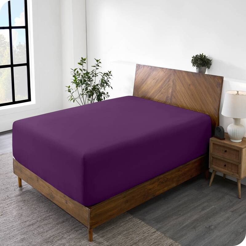 Bare Home Ultra-Soft Microfiber 22 Inch Extra Deep Pocket Fitted Sheet