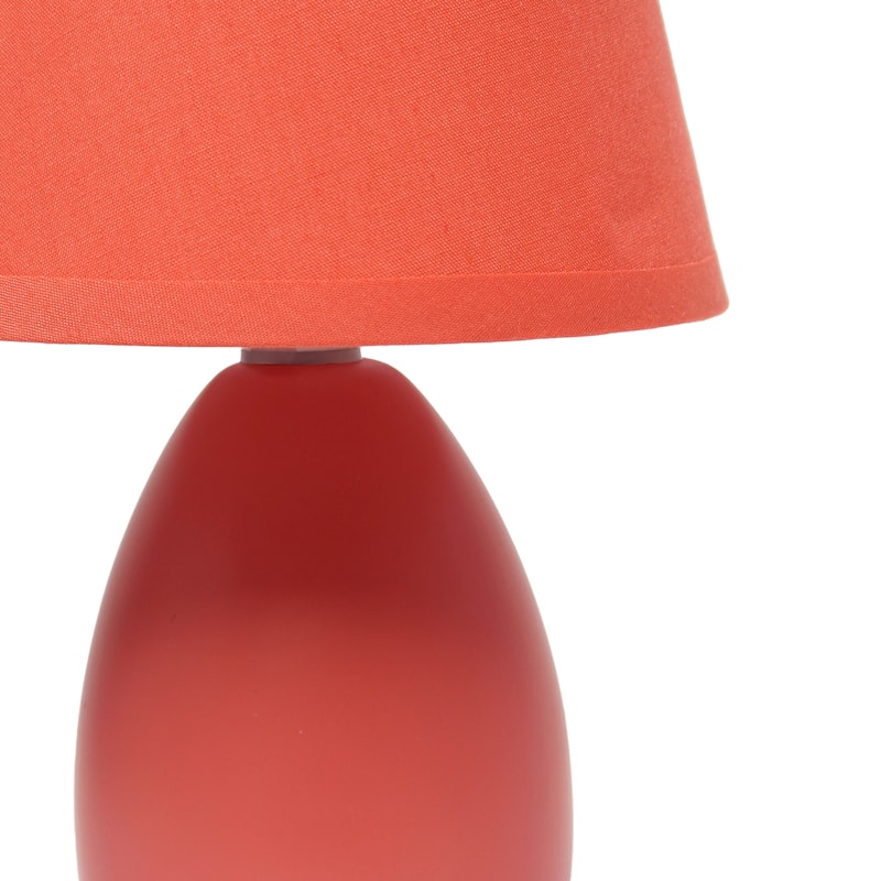 9.45" Petite Oblong Lamp 2 Pack Set w Matching Fabric Shade