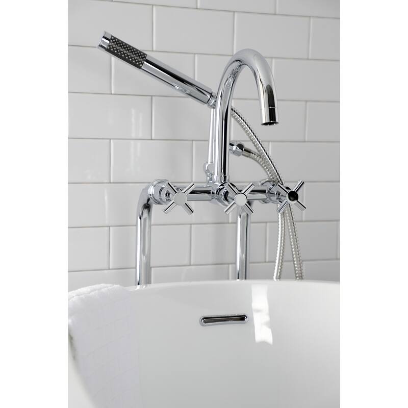 Kingston Brass Concord Freestanding Tub Faucet with Supply Line