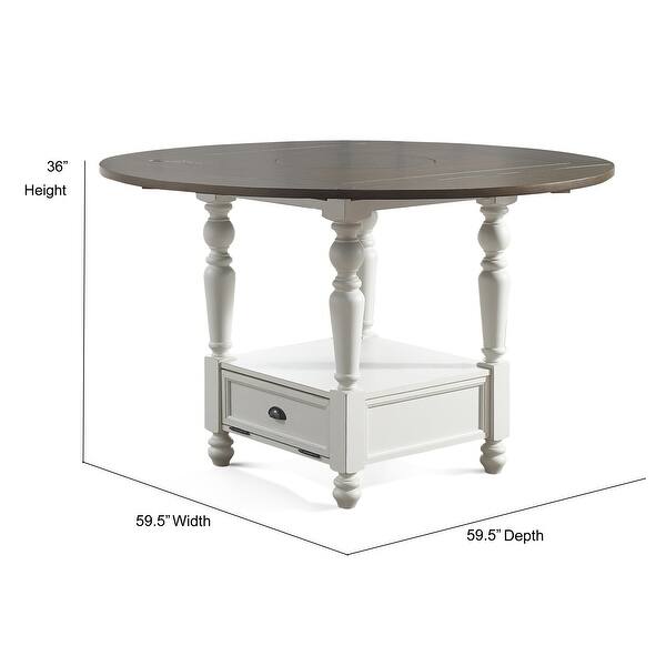 Jillian Round Counter Height Drop Leaf Dining Table by Greyson Living Bed Bath & Beyond 31244331