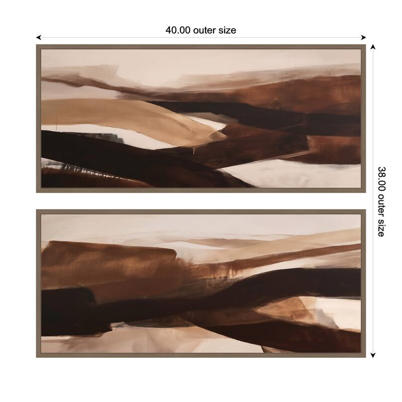 Kate and Laurel Pathways 2 Piece Framed Canvas Wall Art Set by Amy Lighthall