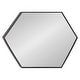 preview thumbnail 79 of 90, Kate and Laurel Rhodes Framed Mid-century Hexagonal Wall Mirror 22x31 - Black