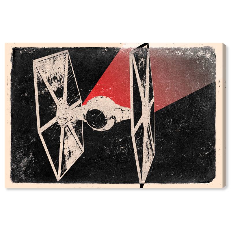 Wynwood Studio Prints Movies and TV Galactic Enemy Space Ship Red and Modern & Contemporary Wall Art Canvas Print