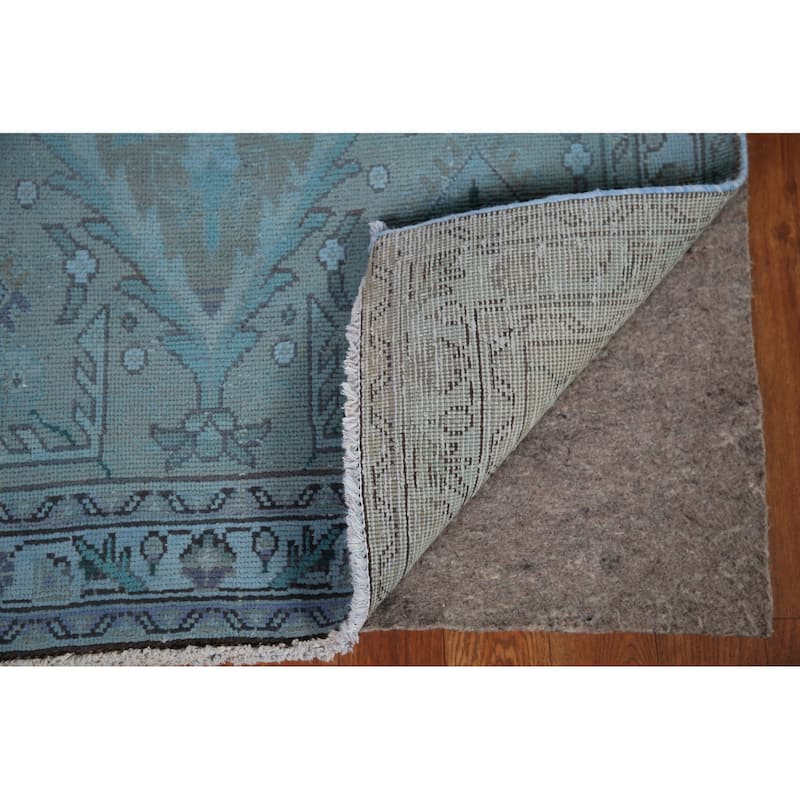 Hand-knotted Traditional Tabriz Persian Runner Rug Vintage Wool Carpet - 3'2" x 11'6"
