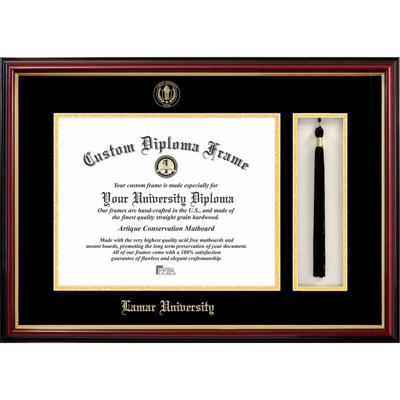 Lamar University 14w x 11h Tassel Box and Diploma Frame