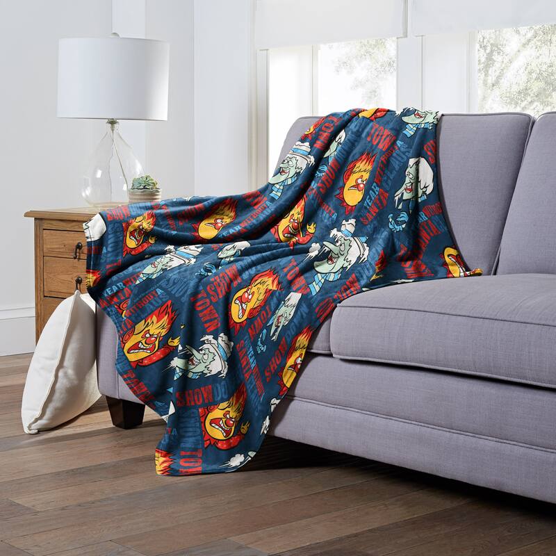Warner Brothers A Year Without a Santa Claus Snowtown Showdown Silk Touch Throw Blanket
