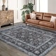 preview thumbnail 28 of 38, Washable Area Rug for Entryway Moss Soft Indoor Door Mat Distressed Floral Low-Pile Kitchen Rugs