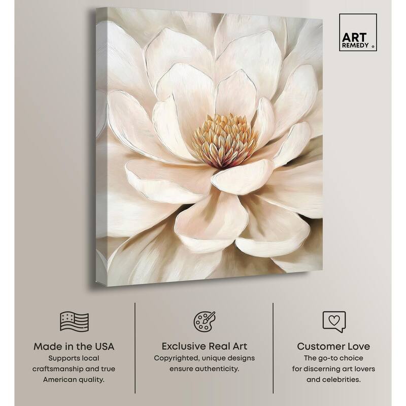 Golden Heart Canvas by Art Remedy, Gallery Wrapped