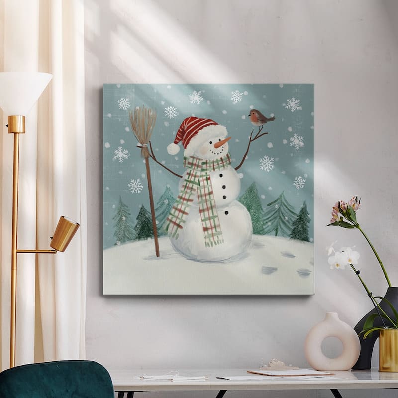 Jolly Snowman I-Premium Gallery Wrapped Canvas - Ready to Hang