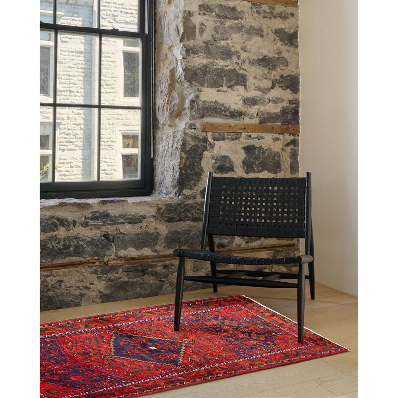 ECARPETGALLERY Hand-knotted Andelz Red Wool Rug - 3'8 x 7'0